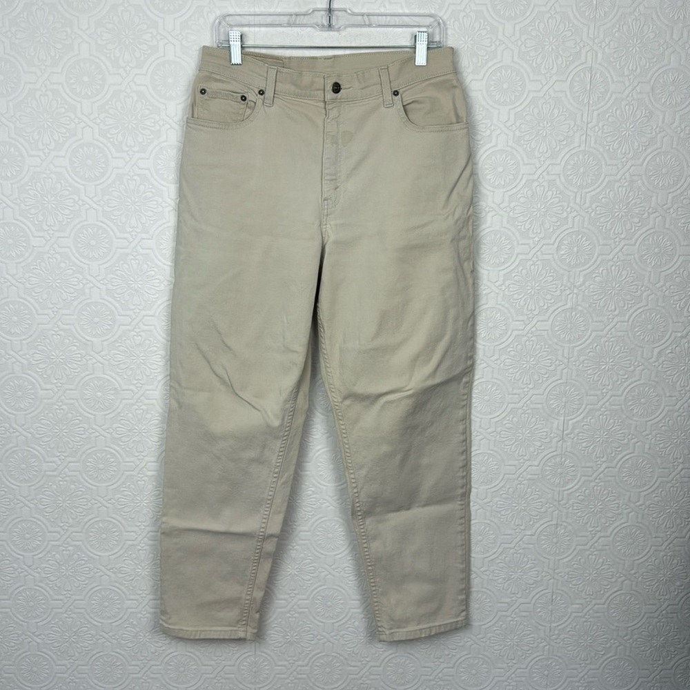 Levi’s 550 Vintage Relaxed Fit Tapered Leg Cream White Jeans‎ 12 Regular 80s 90s